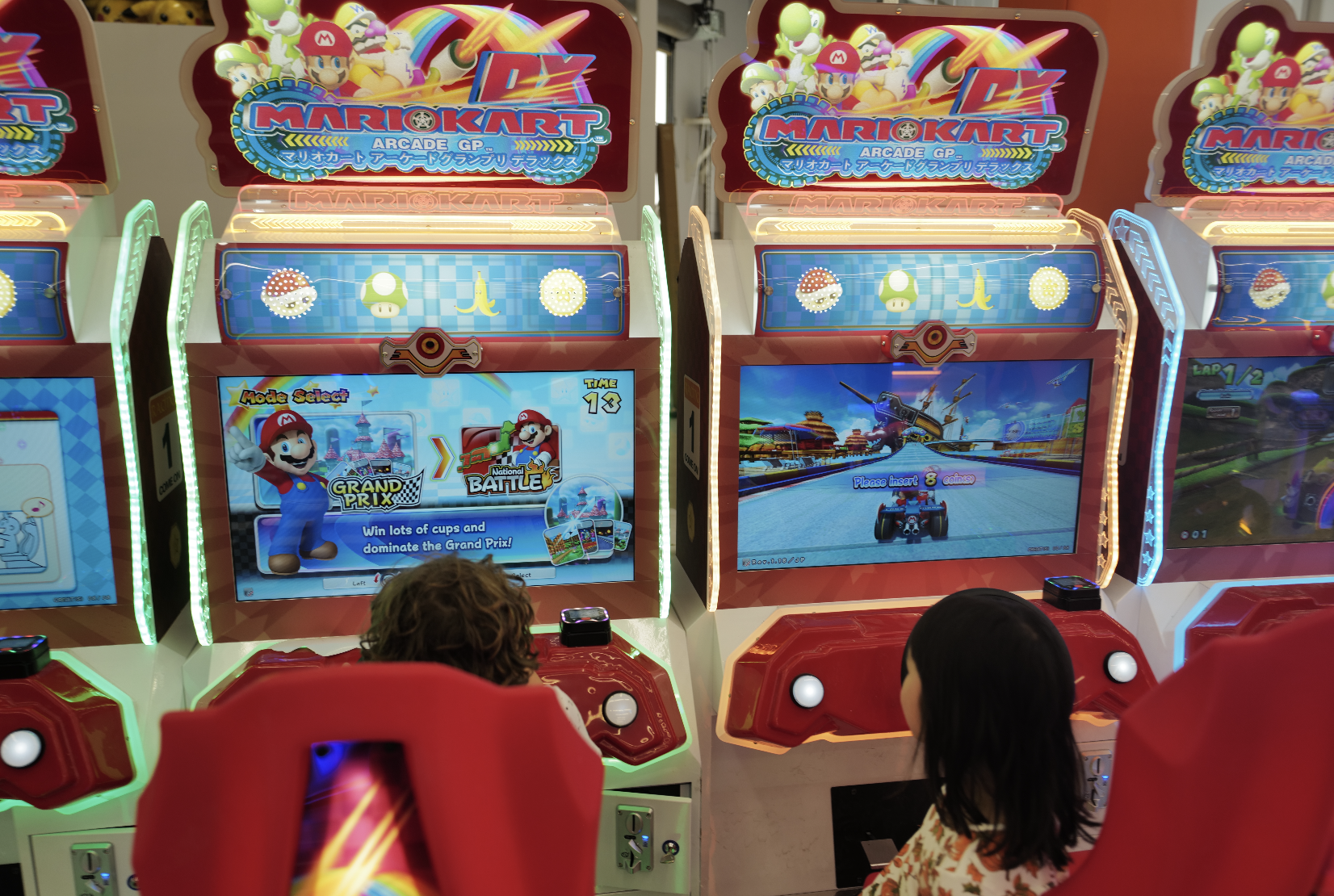 Mario Kart arcade racing cabinets